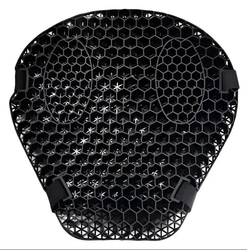 Cojín negro de silicona para moto
